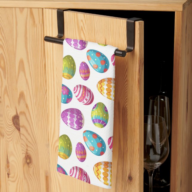 Serviette de cuisine OEufs de Pâques (Pliage en tiers)