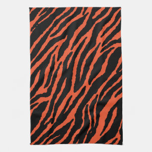 Serviette de cuisine orange de zèbre