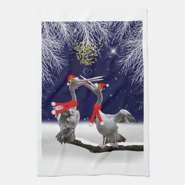 Serviette de cuisine passionnée de pélicans (Vertical)
