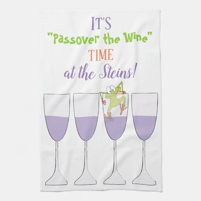 Serviette de cuisine "Passover le vin" (Vertical)