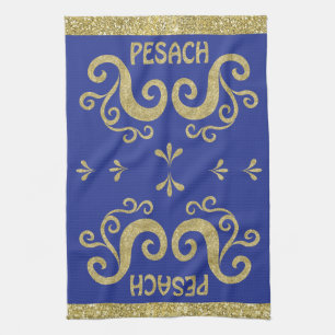 Serviette de cuisine "Passover Pesach Gold"