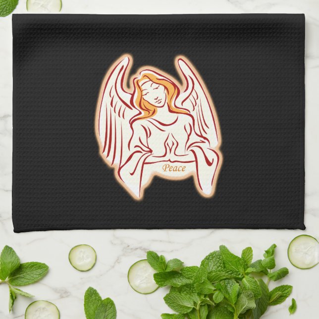 Serviette de cuisine Peace Angel (Plié)
