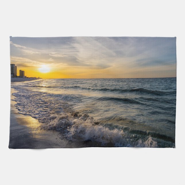 Serviette de cuisine Pensacola Splashing Waves Sun (Horizontal)