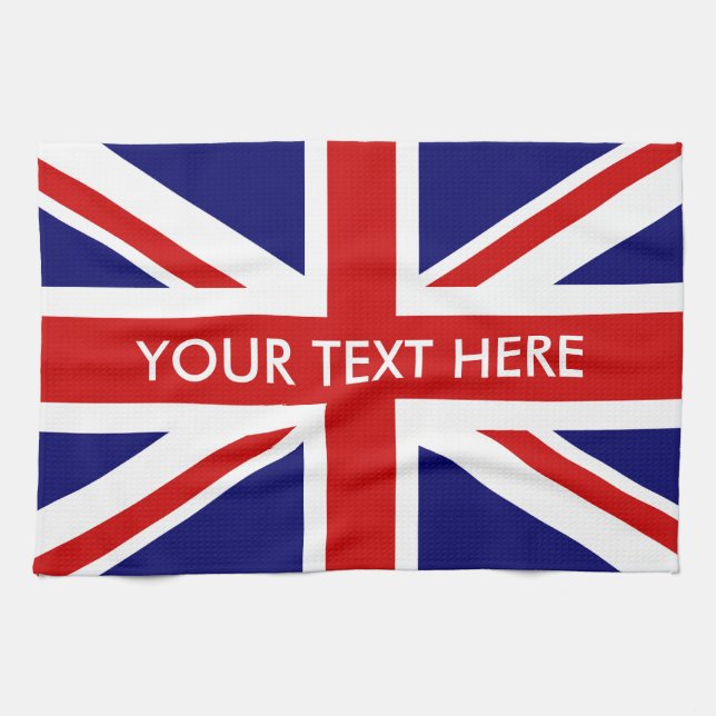Serviette de cuisine personnalisée British Union J (Horizontal)