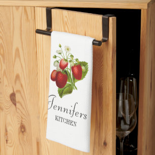 Serviette de cuisine personnalisée fraise fraises