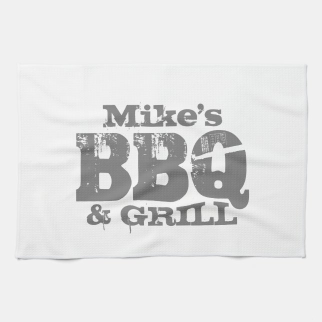 Serviette de cuisine personnalisée pour la fête du (Horizontal)