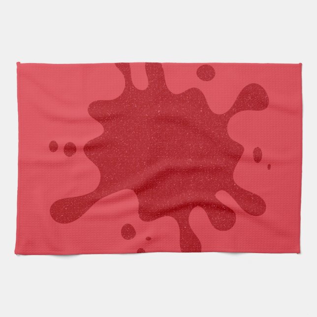 Serviette de cuisine personnalisée tomate rouge (Horizontal)