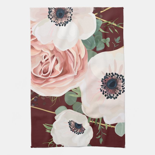 Serviette de cuisine personnalisée Vin de jardin g (Vertical)