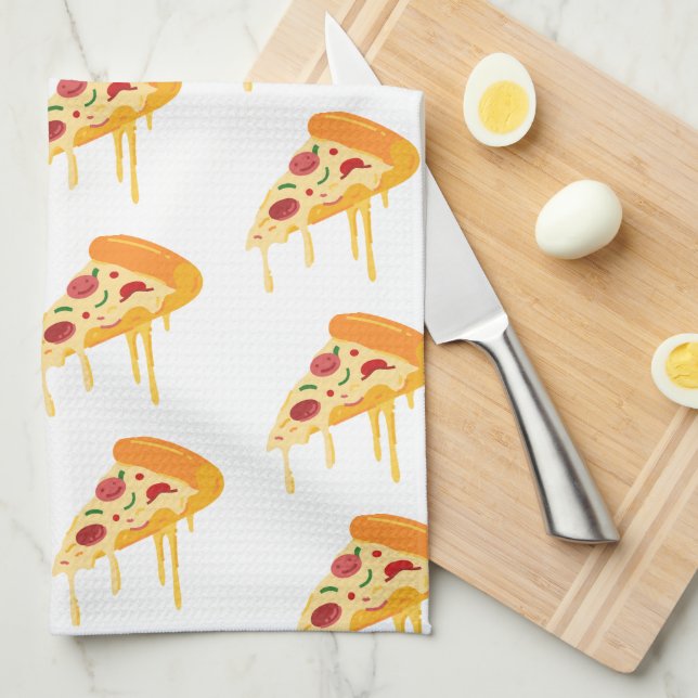 Serviette de cuisine Pizza (Quart Plié)