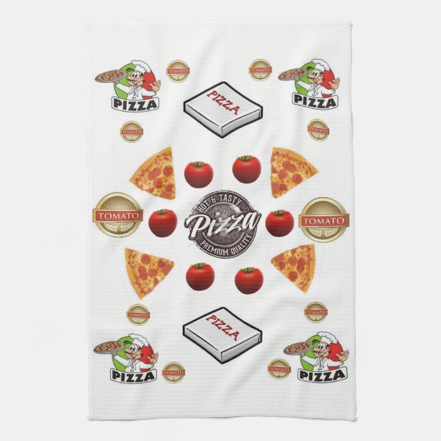 Serviette de cuisine Pizza (Vertical)