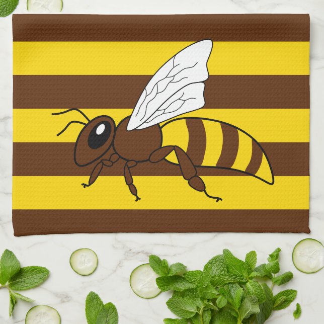 Serviette de cuisine pour abeilles (Plié)