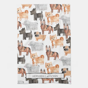 Serviette de cuisine pour animaux de compagnie pou