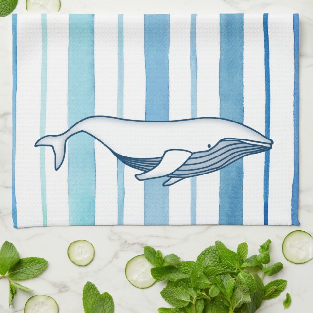 Serviette de cuisine pour baleine (Plié)