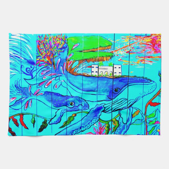 serviette de cuisine pour baleines à bosse (Horizontal)