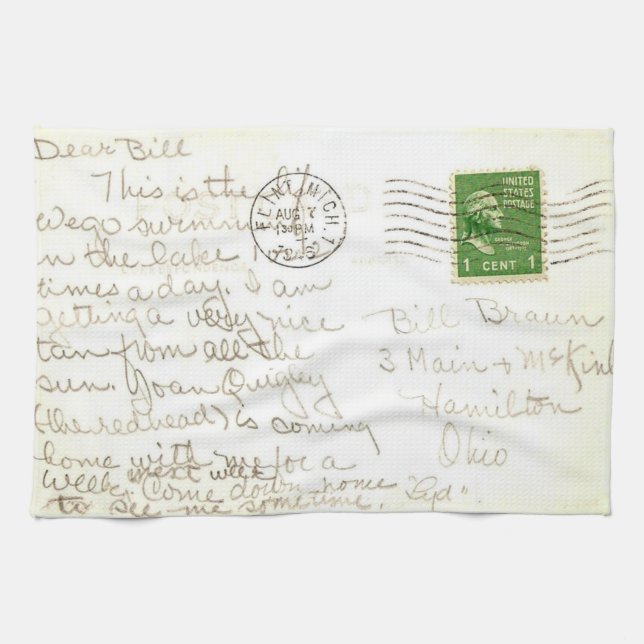 Serviette de cuisine pour carte postale (Horizontal)