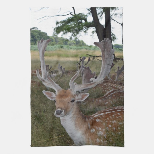Serviette de cuisine pour cerfs (Vertical)