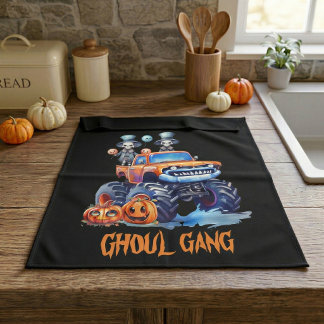 Serviette de cuisine pour la décoration de citroui