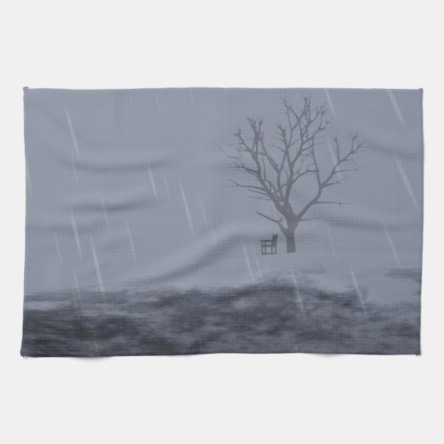 Serviette de cuisine pour l'hiver (Horizontal)