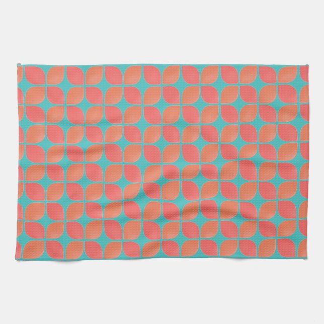 serviette de cuisine pour pétales de corail - turq (Horizontal)