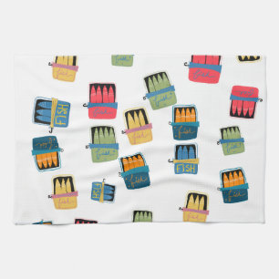 Serviette de cuisine pour poisson en conserve