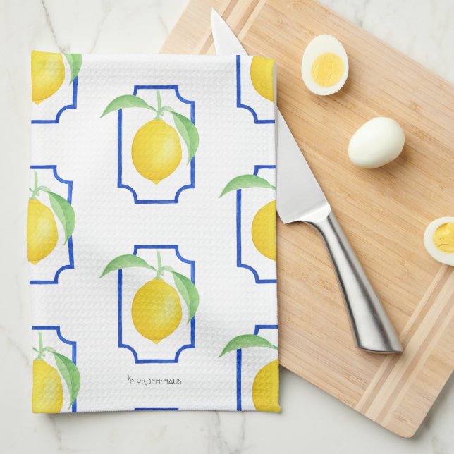 Serviette de cuisine pour thé citron d'été (Quart Plié)
