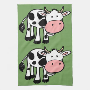 serviette de cuisine pour vaches de campagne