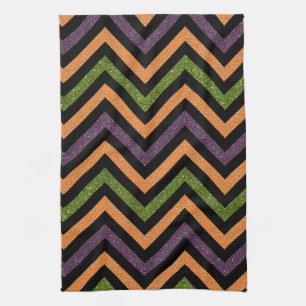 Serviette de cuisine pourpre et verte orange de
