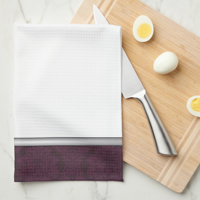 Serviette de cuisine pourpre foncée élégante de (Quart Plié)