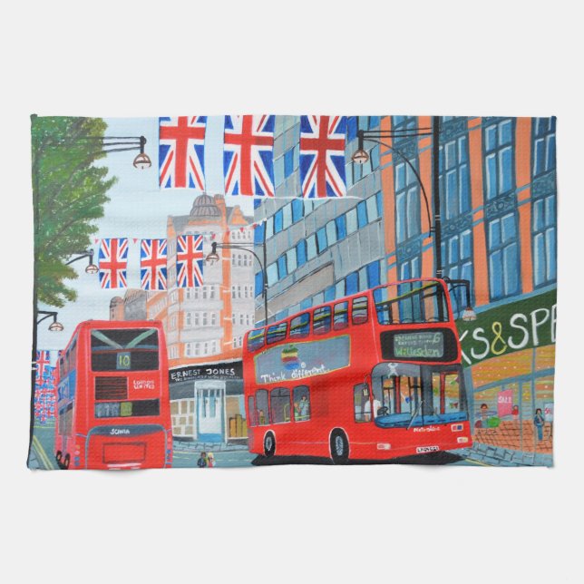 Serviette de cuisine Queen's Jubilee London (Horizontal)