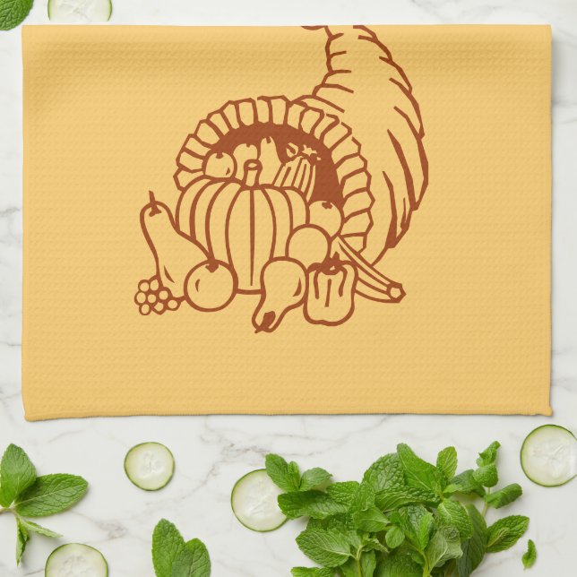 Serviette de cuisine - Récolte d'automne (Plié)