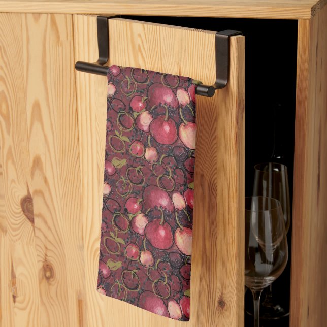 Serviette de cuisine Red Apples (Pliage en tiers)
