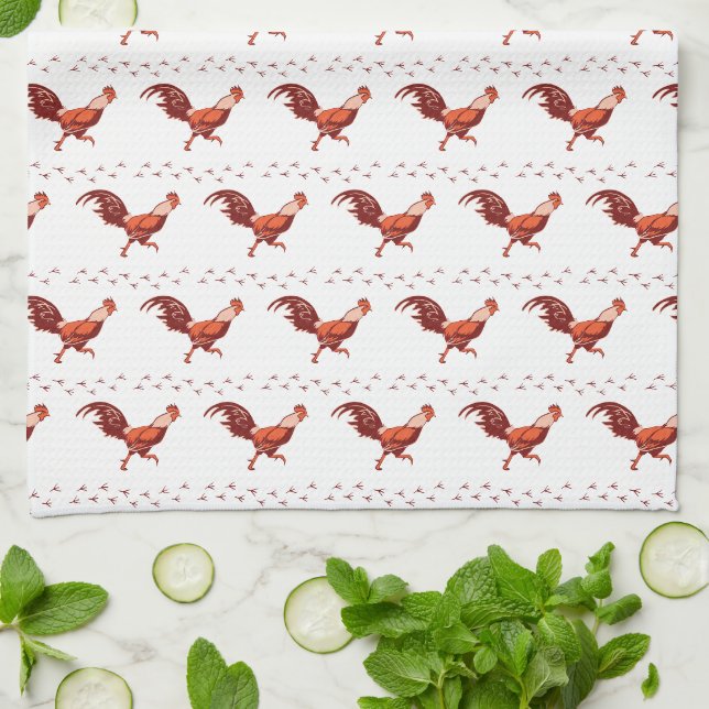 Serviette de cuisine Red Rooster (Plié)