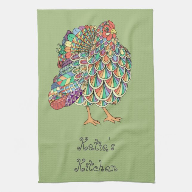 Serviette de cuisine rêveuse personnalisée de (Vertical)