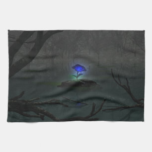 Serviette de cuisine Rose bleu