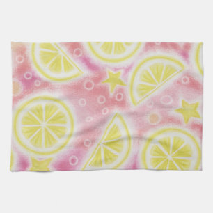 Serviette de cuisine rose de "citrons" de limonade