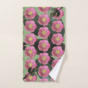 Serviette de cuisine rose de roses de rose de