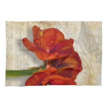 Serviette de cuisine rouge d'amaryllis