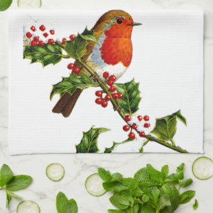 Serviette de cuisine rouge de Robin