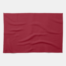 Serviette de cuisine rouge marron solide