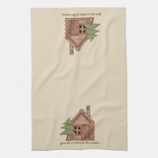 Serviette de cuisine rustique de cabine de rondin