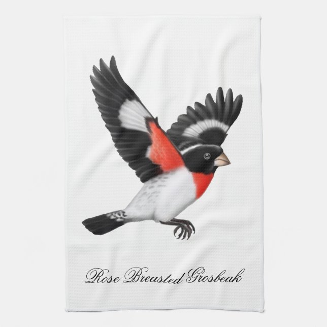 Serviette de cuisine sauvage d'oiseau de gros-bec (Vertical)