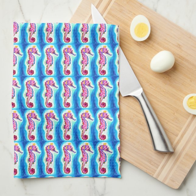 Serviette de cuisine Seahorse (Quart Plié)