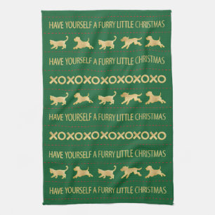 Serviette de cuisine "Serviette de Noël Furry"