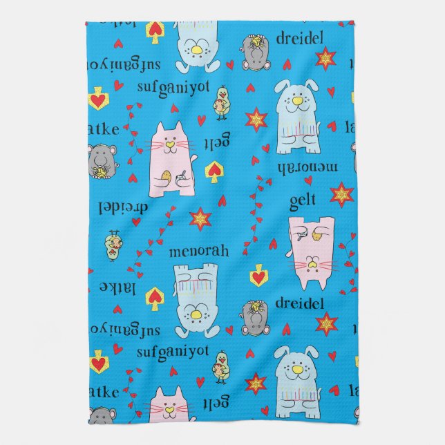 Serviette de cuisine "Serviette d'oiseau de Hanouk (Vertical)