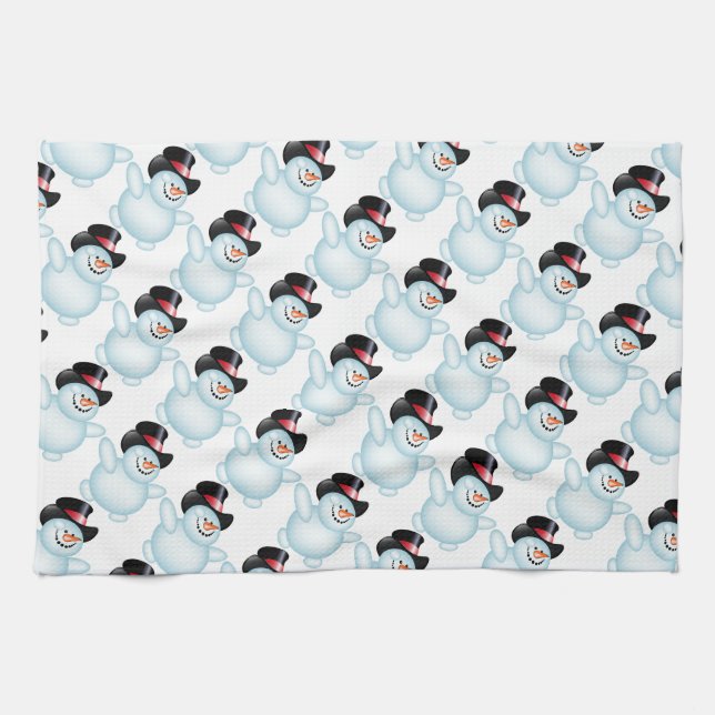 Serviette de cuisine/Snowman (Horizontal)