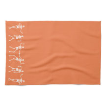 Serviette de cuisine squelettique de danse