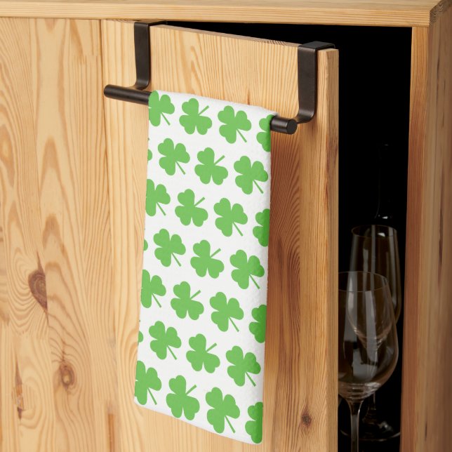 Serviette de cuisine St. Patrick (Pliage en tiers)