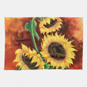 Serviette de cuisine Sunflowers - Peinture