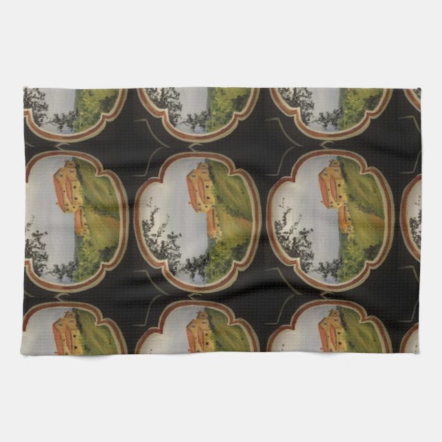 Serviette de cuisine toscane de villa (Horizontal)