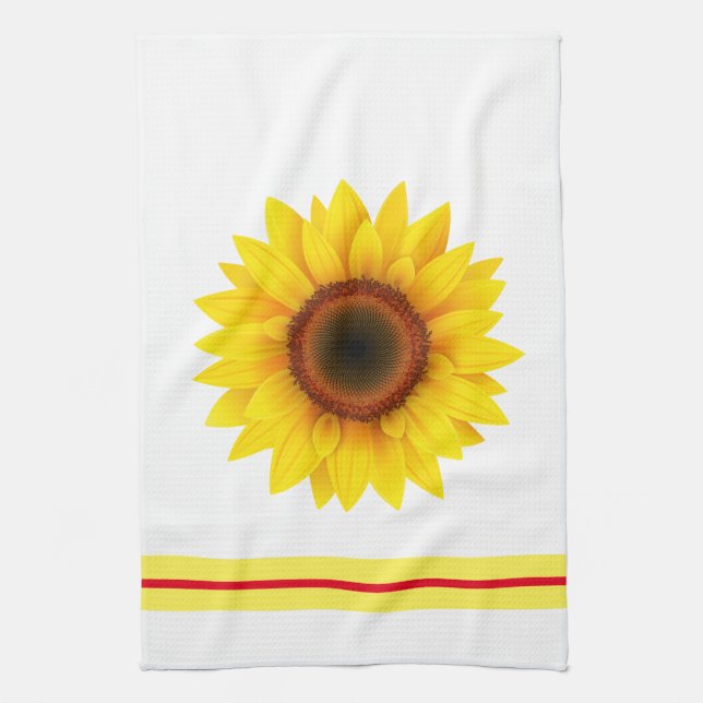 Serviette de cuisine tournesol (Vertical)